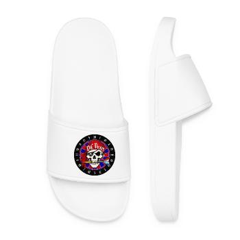 Red Pirate Skull auf Roulette - Frauen Badelatschen - Weiß - Vorne