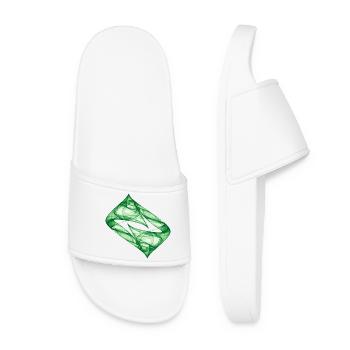 Dynamic Track - Green - Chaos Art - Women’s Pool Sliders - white - Front