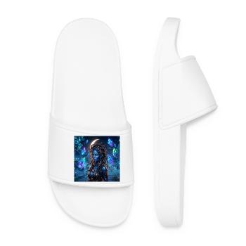 Blue Crystal Siren - Women’s Pool Sliders - white - Front