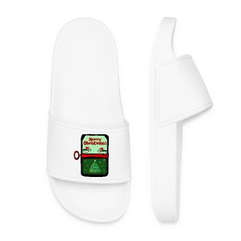 Merry Christmas Fishes - Women’s Pool Sliders - white - Front