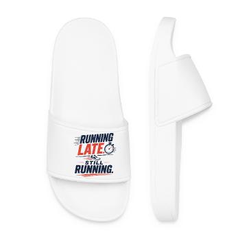 Running Late. Still Running. - Women’s Pool Sliders - white - Front