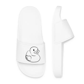 Rubber Duck – Funny Rubber Duck for Bathtub - Women’s Pool Sliders - white - Front