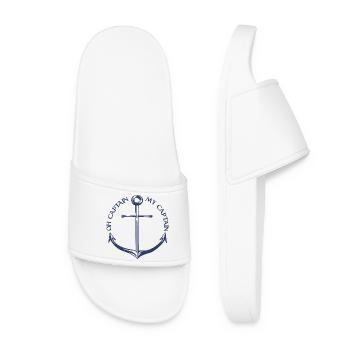 Oh Captain My Captain - Women’s Pool Sliders - white - Front