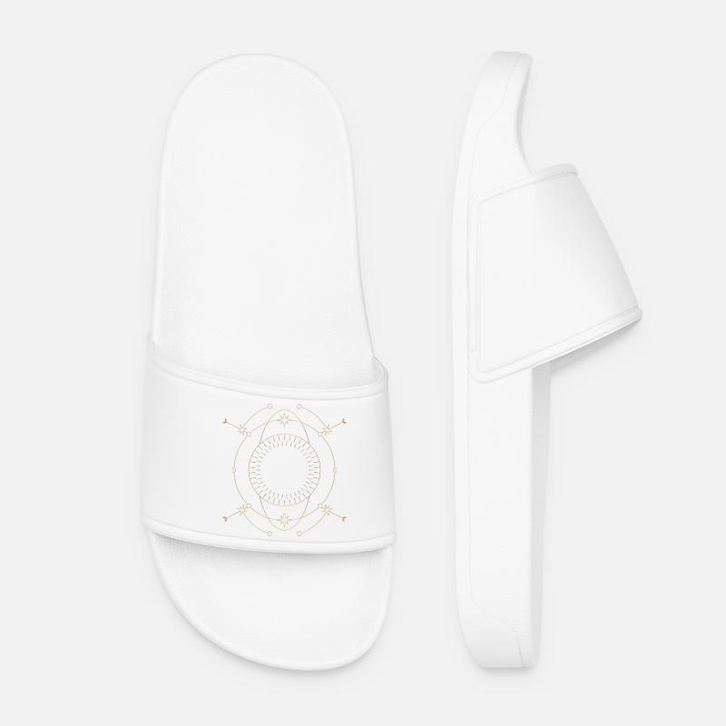 Conception de l’orbite du cercle d’étoile dorée - Claquettes Femme - blanc