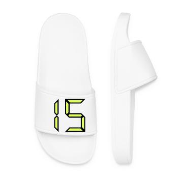 15 ANS. 15. 15e ANNIVERSAIRE. ANNIVERSAIRE 15 ANS. - Claquettes Femme - blanc - Devant