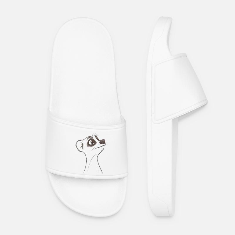 Suricate d’interrogation - Claquettes Femme - blanc