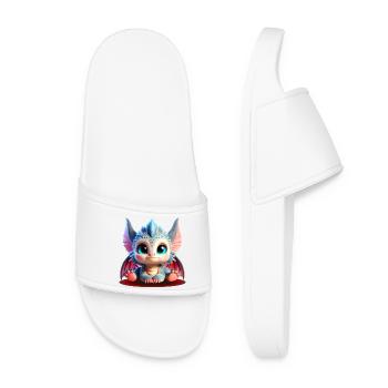 Adorable Baby Dragons | Colorful Chibi Edition - Women’s Pool Sliders - white - Front