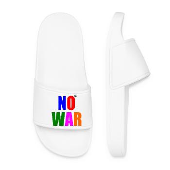 No war - Women’s Pool Sliders - white - Front
