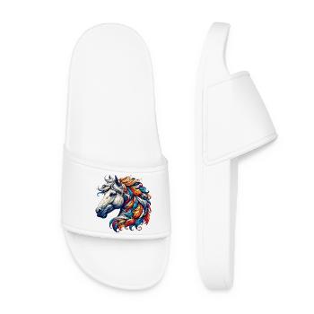 Horse - Women’s Pool Sliders - white - Front