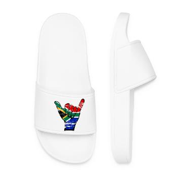 Drapeau de l’Afrique du Sud Symbole de surf utilisé - Claquettes Femme - blanc - Devant