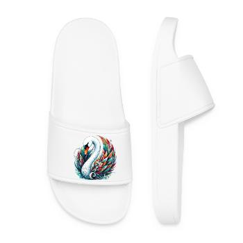 Cygne - Claquettes Femme - blanc - Devant
