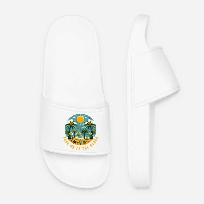 Take me to the Beach - Women’s Pool Sliders - white