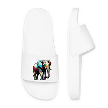 Éléphant - Claquettes Femme - blanc - Devant