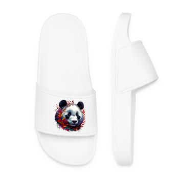 Panda - Frauen Badelatschen - Weiß - Vorne