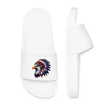 American Indian Eagle American Red Skins - Women’s Pool Sliders - white - Front