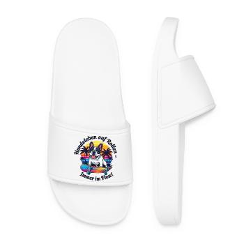 Chiens en mouvement - Claquettes Femme - blanc - Devant