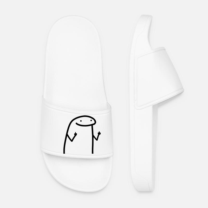 Flork der Kühe Mittelfinger Meme - Frauen Badelatschen - Weiß