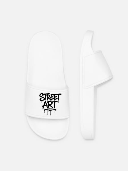 Graffiti tag street art - Women’s Pool Sliders - white
