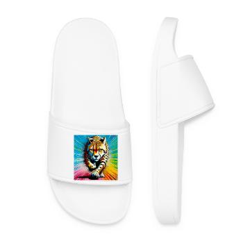 guépard - Claquettes Femme - blanc - Devant