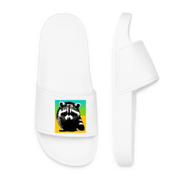 Raccoon - Women’s Pool Sliders - white - Front