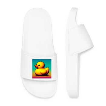 Ente Ente Ente Ente Ente - Frauen Badelatschen - Weiß - Vorne