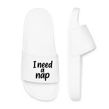 I need a nap - Frauen Badelatschen - Weiß - Vorne