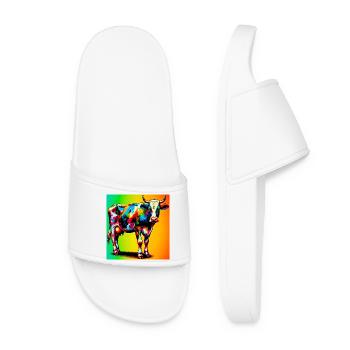 cow - Women’s Pool Sliders - white - Front