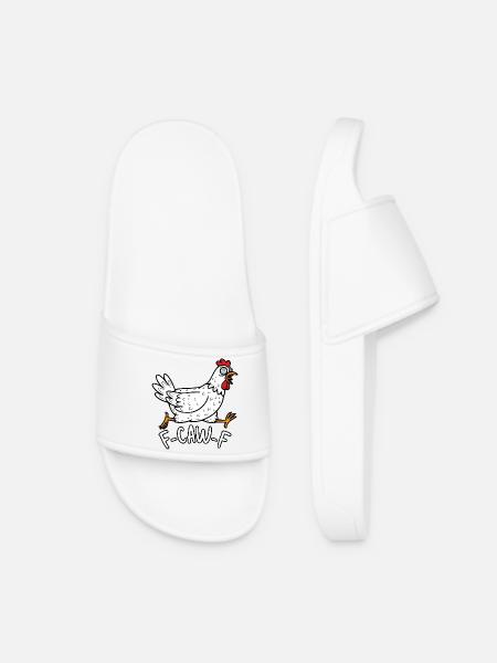 F-Caw-F Huhn - Frauen Badelatschen - Weiß