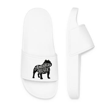 American Bully Bulldog Dog Lover Bulldogs - Women’s Pool Sliders - white - Front