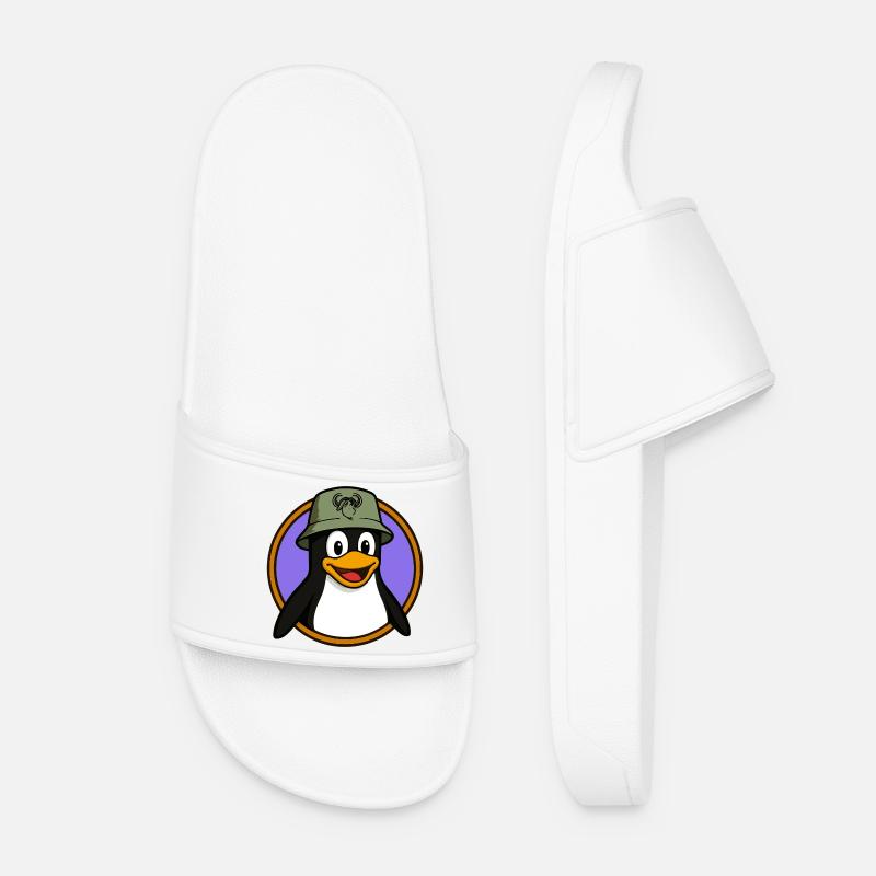 Tux Linux + GNU Hut - Frauen Badelatschen - Weiß