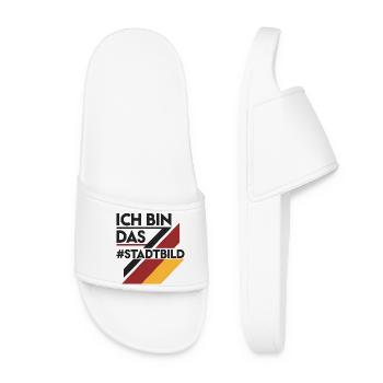 Je suis le paysage urbain Déclaration politique - Claquettes Femme - blanc - Devant