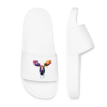 Moose Moose Head - Women’s Pool Sliders - white - Front