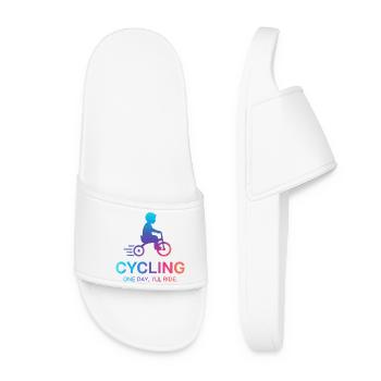 Un jour, je ferai du vélo - Claquettes Femme - blanc - Devant