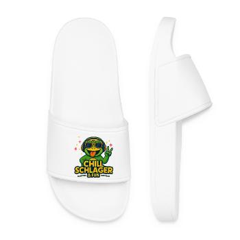 Chill Schlager & Fun – Good Mood Vibes - Women’s Pool Sliders - white - Front