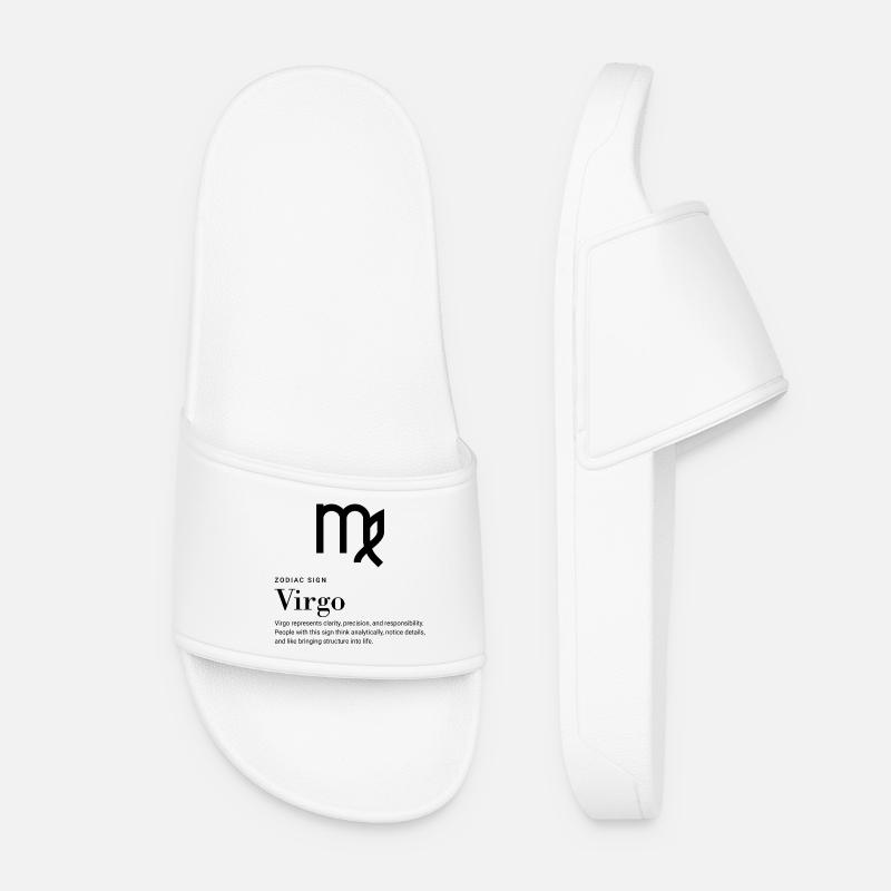 Virgo - Zodiac sign - Women’s Pool Sliders - white