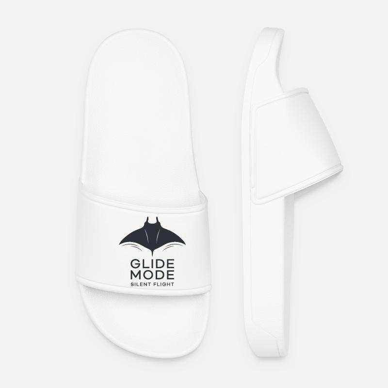 GLIDE MODE – minimalistische Mantarochen-Silhouett - Frauen Badelatschen - Weiß