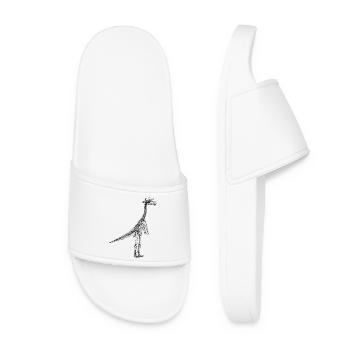 Dino squelette avec un design de gentleman chapeau - Claquettes Femme - blanc - Devant