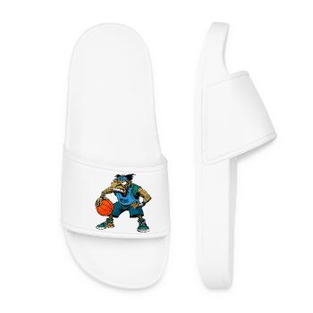 Basketball Rapper Hip Hop - Women’s Pool Sliders - white - Front