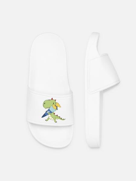 Dino avec cône d’école - Claquettes Femme - blanc