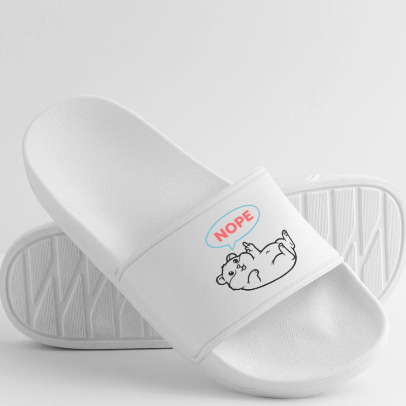 Hamster Nope Comic Colored Women’s Pool Sliders