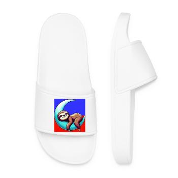 La paresse dort sur la Lune - Claquettes Femme - blanc - Devant