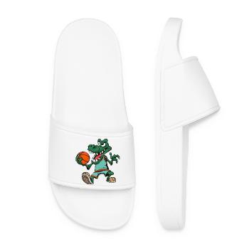 Basketball player crocodile - Women’s Pool Sliders - white - Front