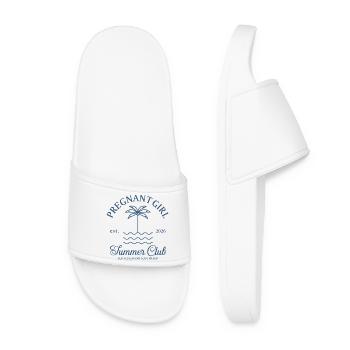 Pregnancy announcement summer 2026 - Women’s Pool Sliders - white - Front