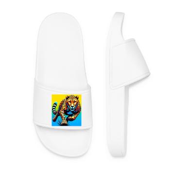 guépard - Claquettes Femme - blanc - Devant