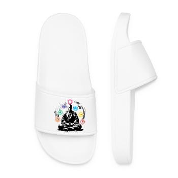 Chakra Meditating Zen Relax  - Women’s Pool Sliders - white - Front