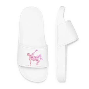 Gift idea for the hip-hop dancer with breakdancing - Women’s Pool Sliders - white - Front