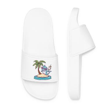 Dolphin Summer Holidays - Women’s Pool Sliders - white - Front