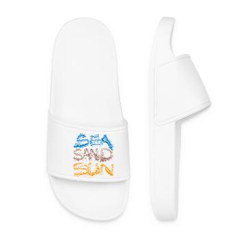 Sea Sand Sun  - Frauen Badelatschen - Weiß - Vorne