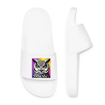 owl - Women’s Pool Sliders - white - Front