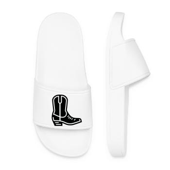 Cowboystiefel - Frauen Badelatschen - Weiß - Vorne